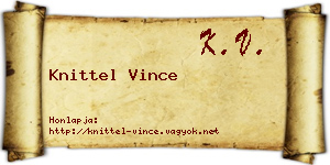Knittel Vince névjegykártya